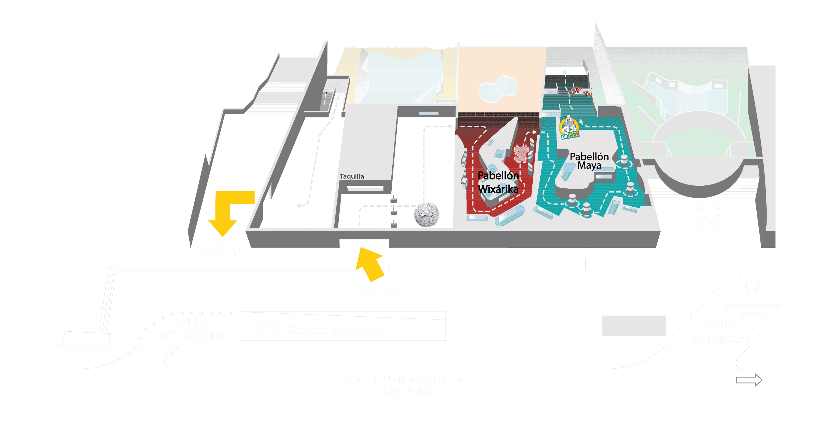 Plano del acuario — Planta baja